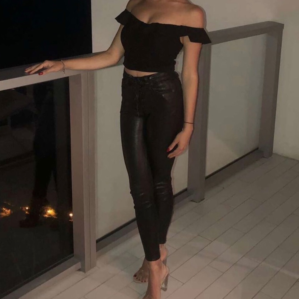 Black leather pants from rag n bone